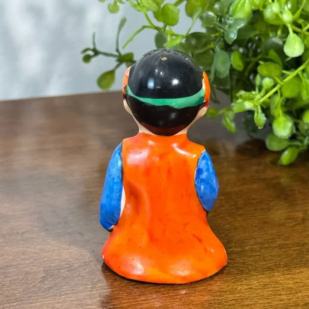 Vintage Japanese Boy Salt or Pepper Shaker Made in Japan Figurine